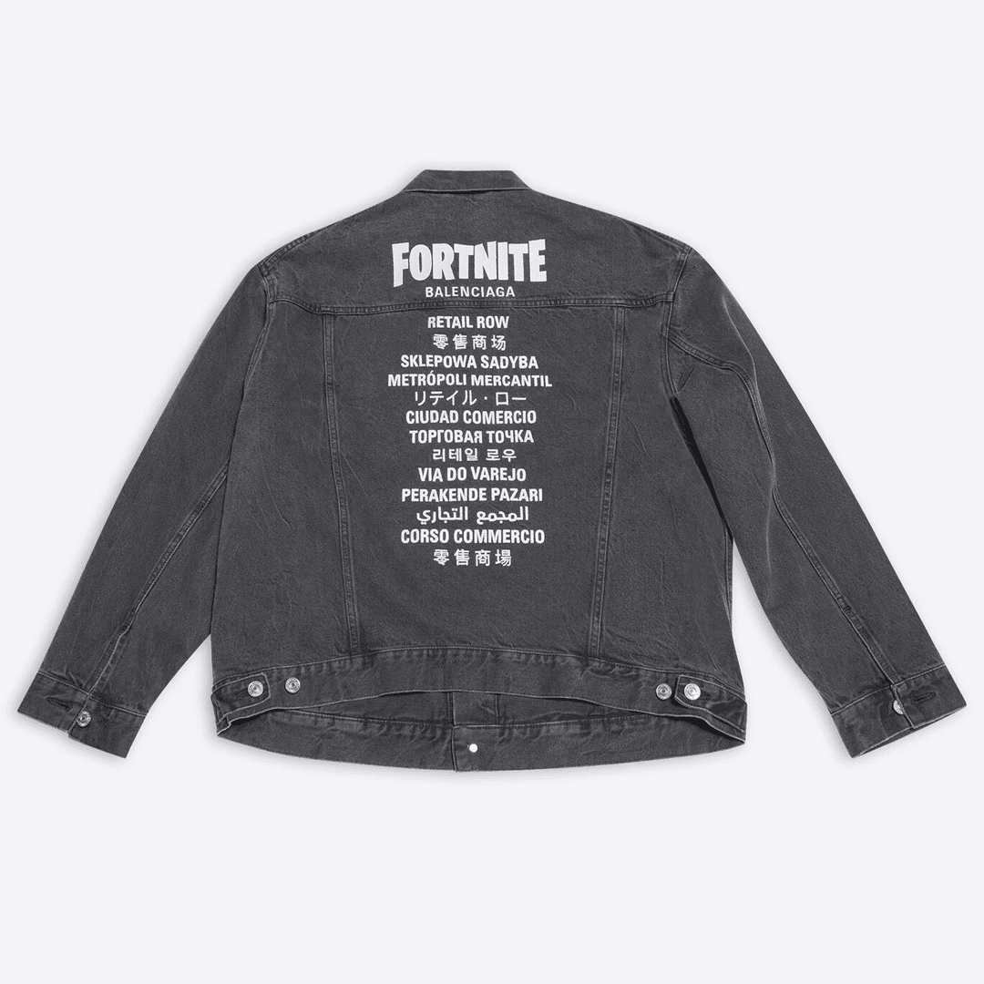 【VIPセール!】Balenciaga FORTNITE ロゴ デニムジャケット SLN Official - Fortnite x Balenciaga Denim Jacket