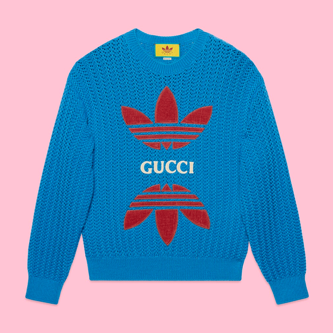 adidas GUCCI コラボ　スウェット SLN Official - Gucci x Adidas Sweater Blue