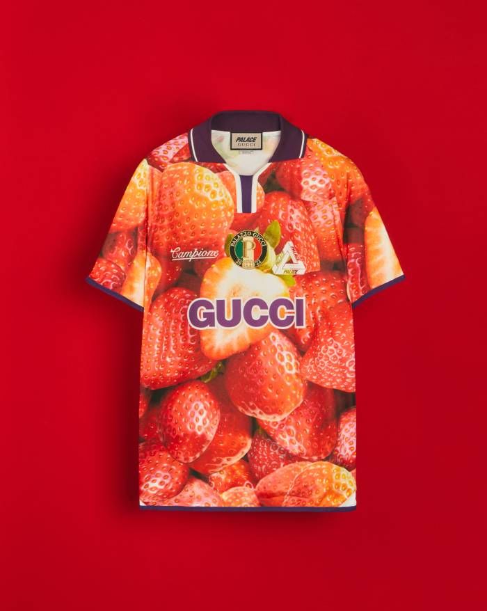 GUCCI x PALACE ポロシャツ　半袖　シャツ　STRAWBERRY SLN Official - Gucci x Palace Strawberry Football Top