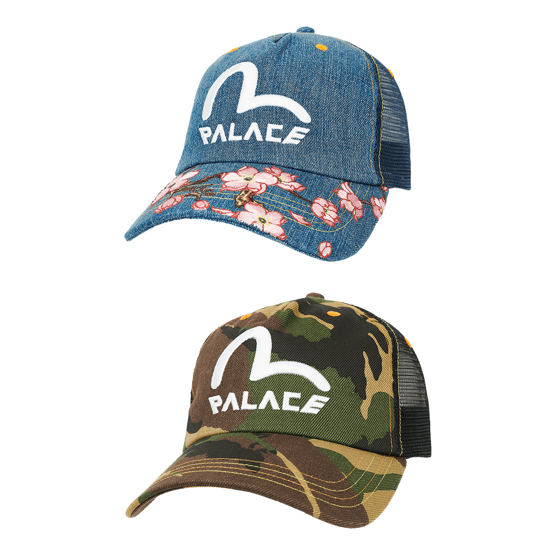 SLN Official - Palace EVISU Embroidered Trucker Hat