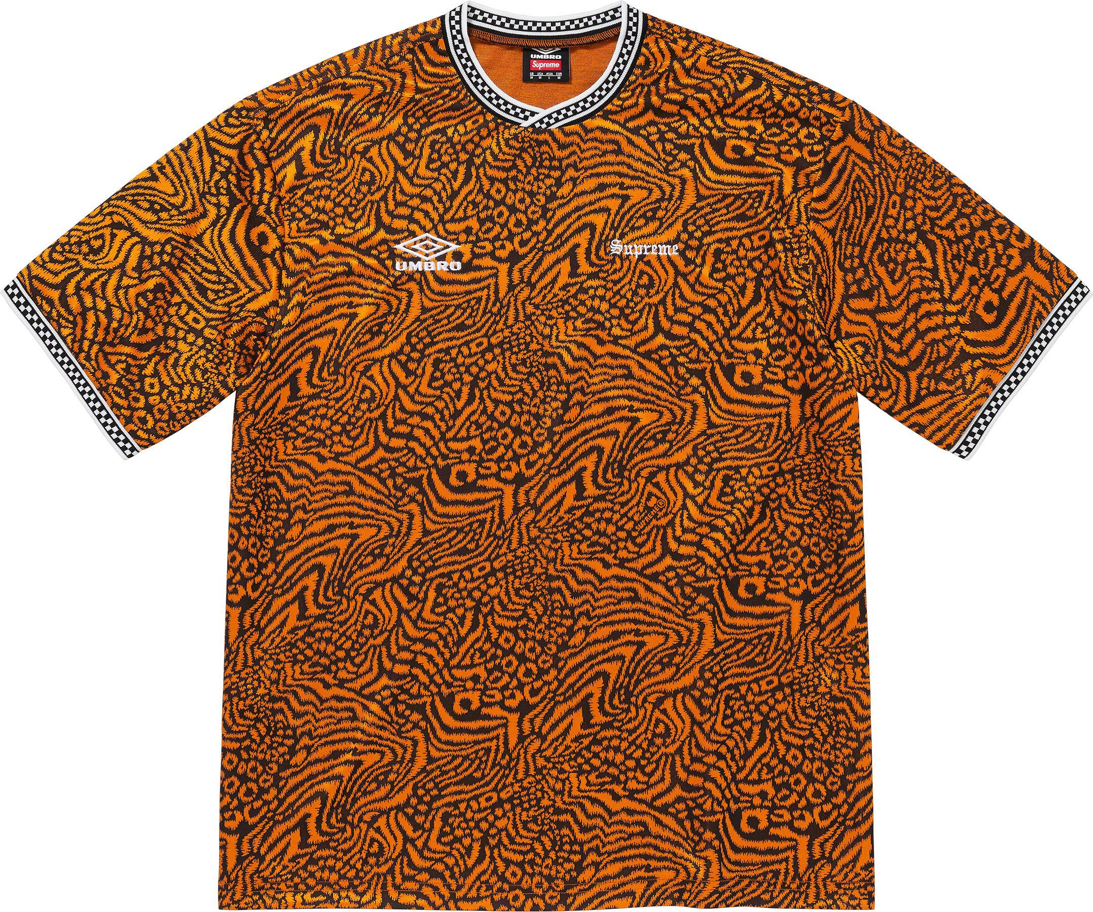 SLN Official - SUPREME x UMBRO JACQUARD ANIMAL PRINT SOCCER JERSEY