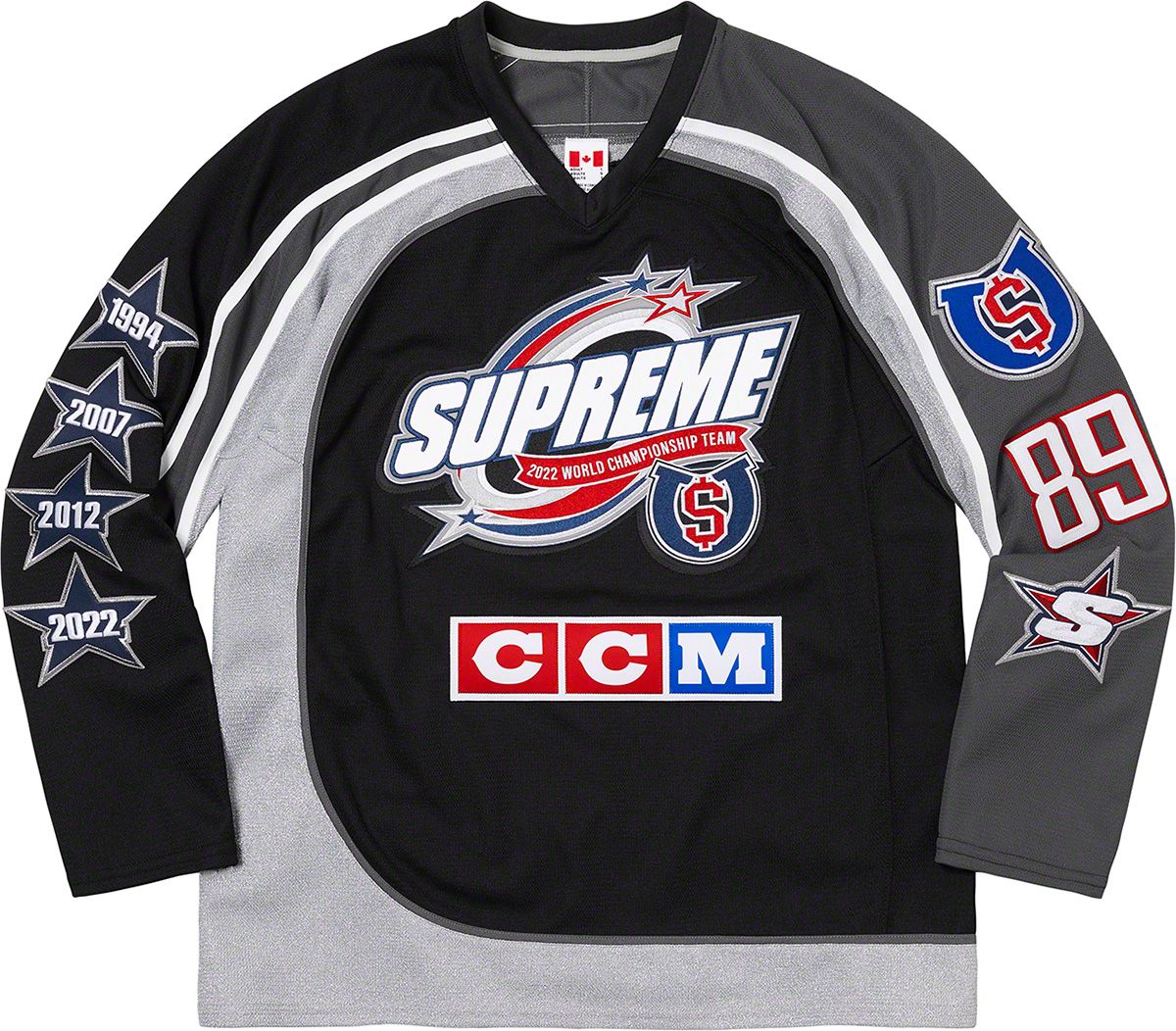 トップス Supreme Fire & Ice Hockey Jersey Supreme Fire & Ice Hockey Jersey Black Men's - FW25 - US