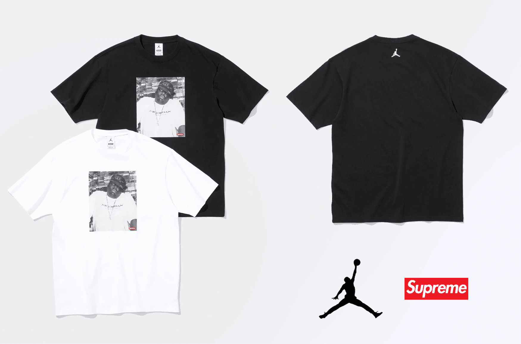 B.I.G.×supreme×AIR JORDAN コラボphoto Tシャツ SLN Official - Supreme x Jordan Collab Taps Biggie for Photo