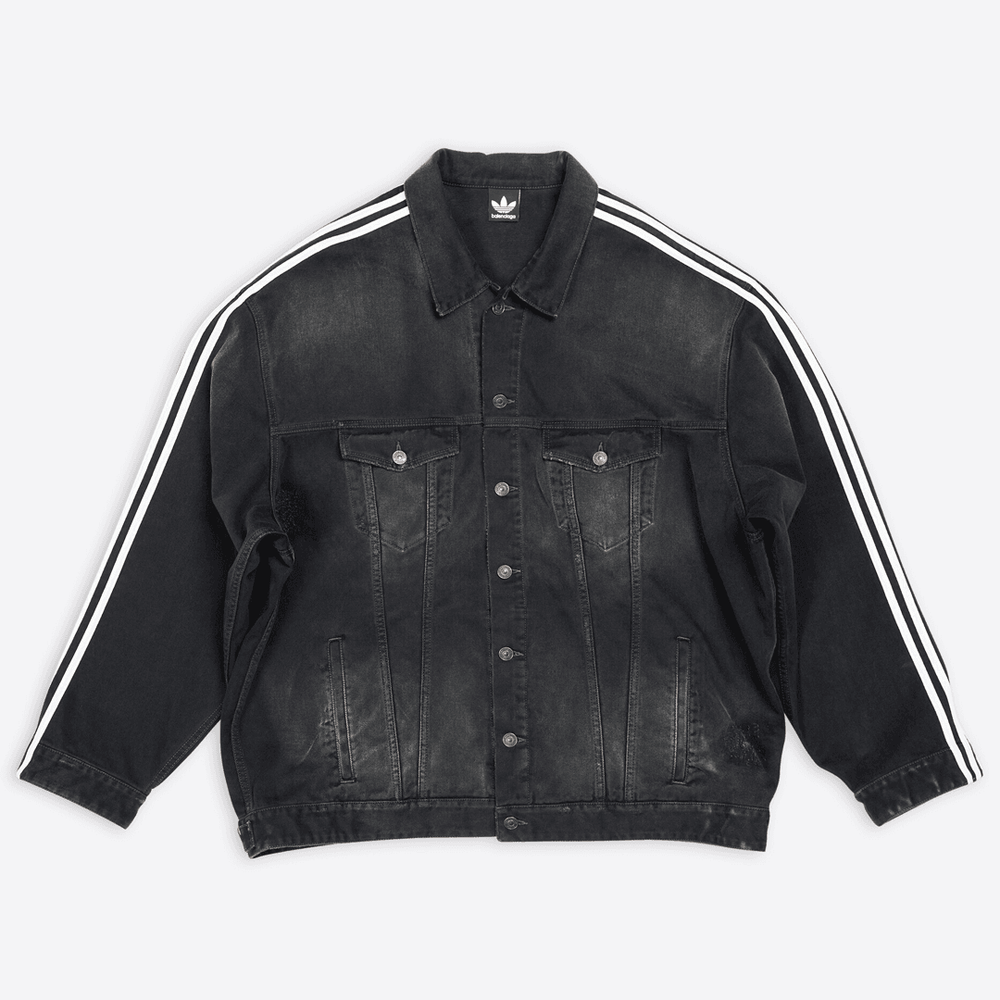 名作！　BALENCIAGA adidas デニムジャケット ブラック SLN Official - Balenciaga x Adidas Denim Jacket