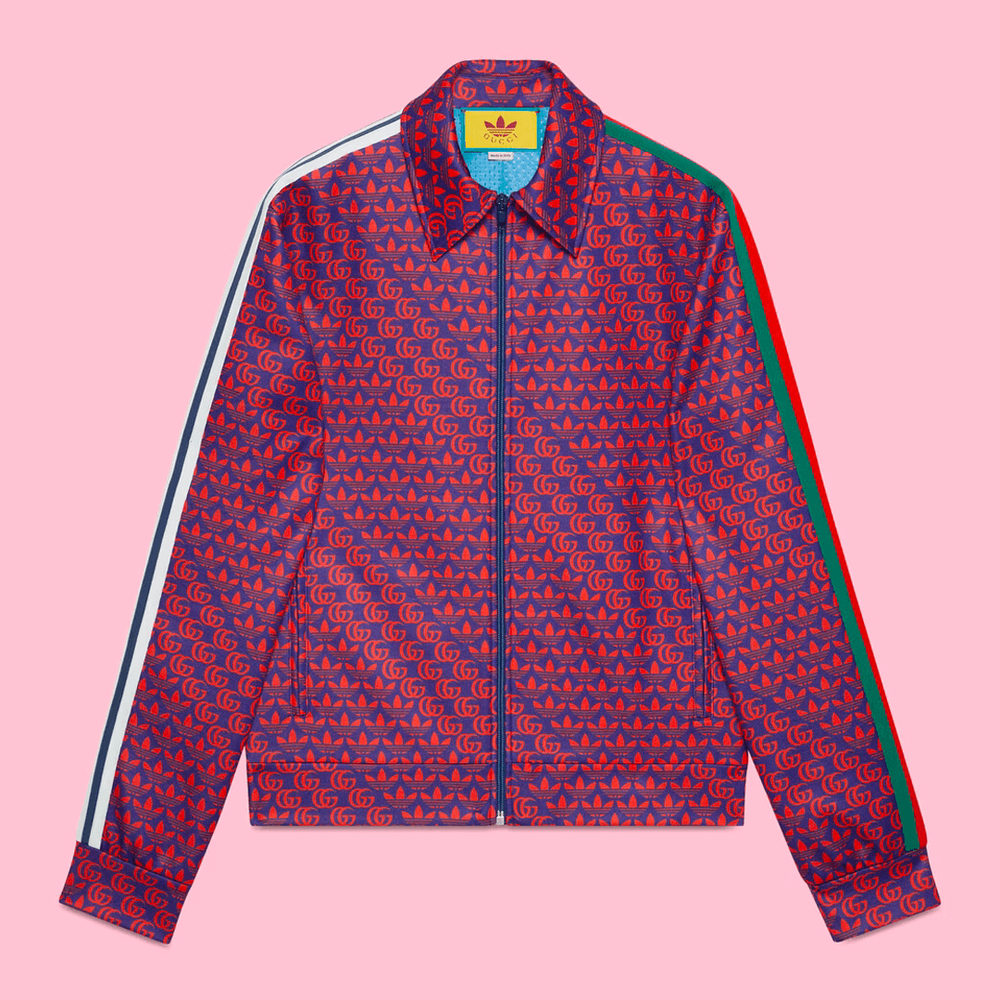 Gucci x Adidas Print Track Top Red streetwear style collab news info price