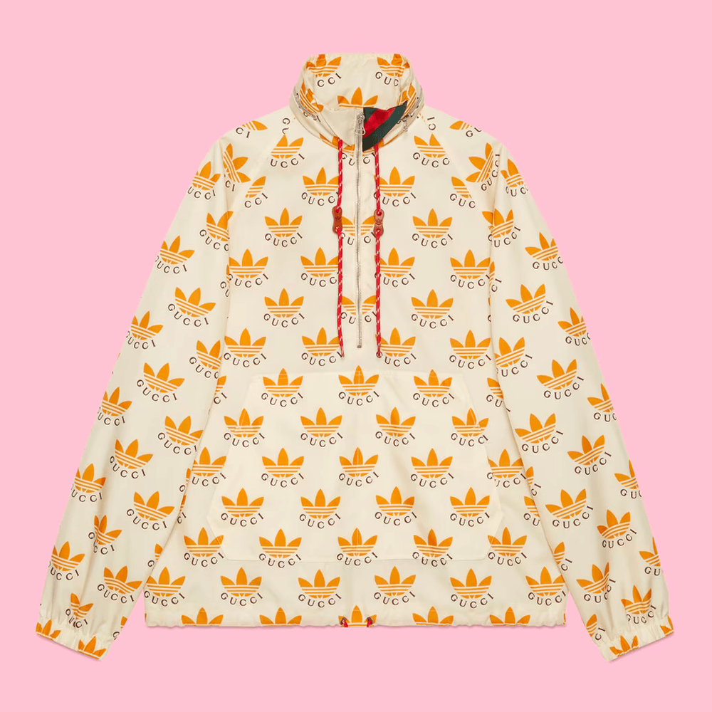Gucci x Adidas Pullover Jacket streetwear style collab news info price where to buy