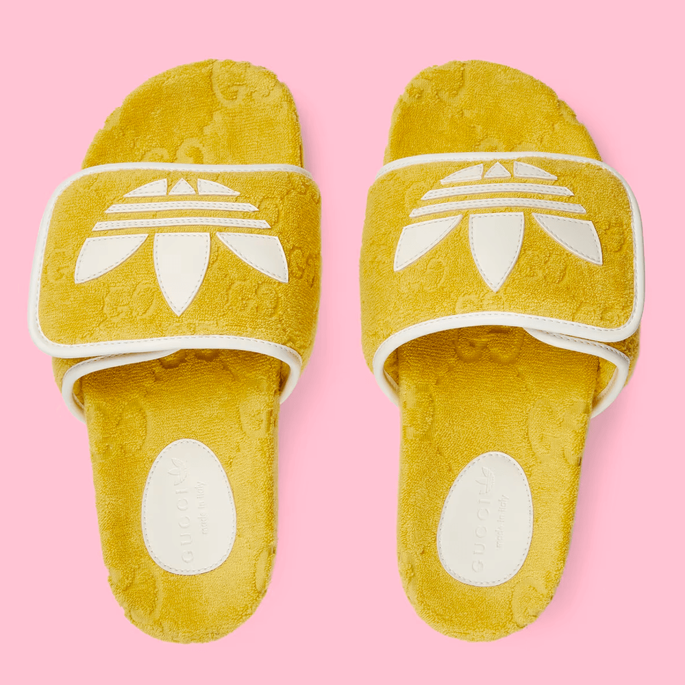 Gucci x Adidas Sandals streetwear style collab news info price where to buy