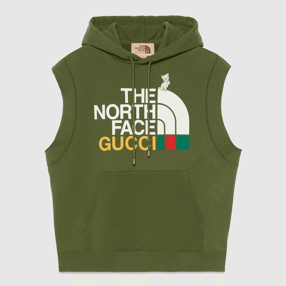 Gucci x The North Face Part 2 Sleeveless Hoodie streetwear style collab news