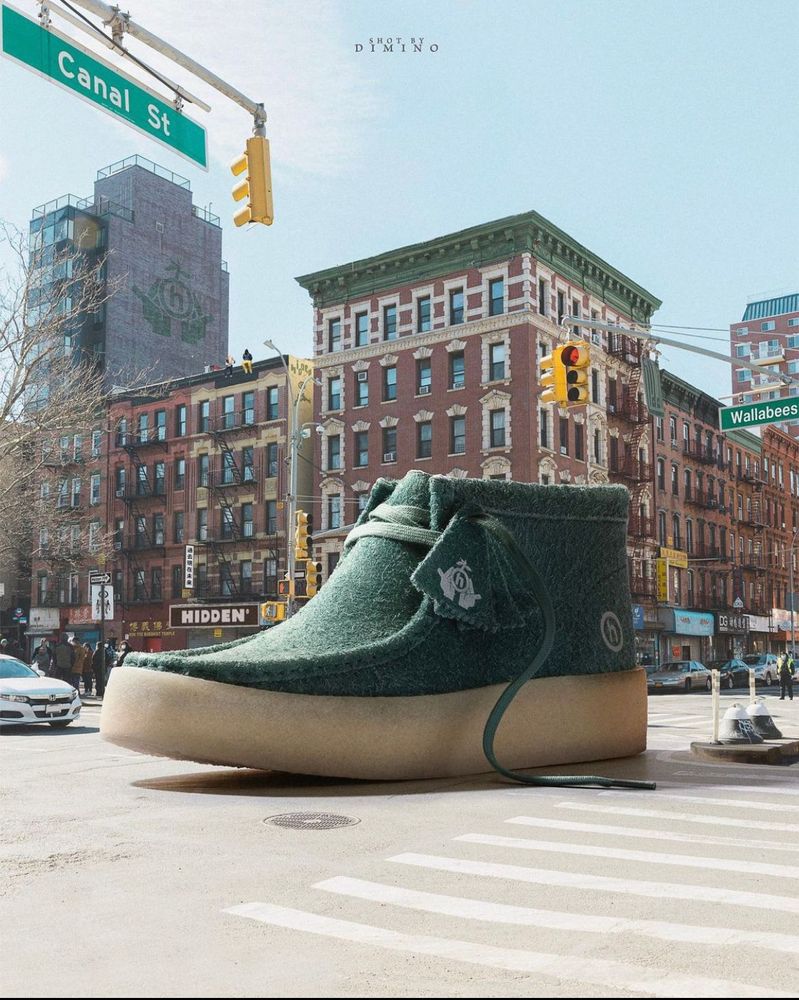 ◼️クラークスヒドゥンニューヨークClarksWallabeeHiddenNY◼️ Clarks Originals Wallabee Cup Hidden NY Green Men's