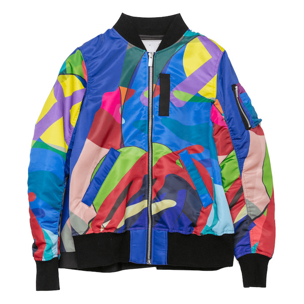 Kaws x Sacai Bomber Jacket brand collab where to buy streetwear info