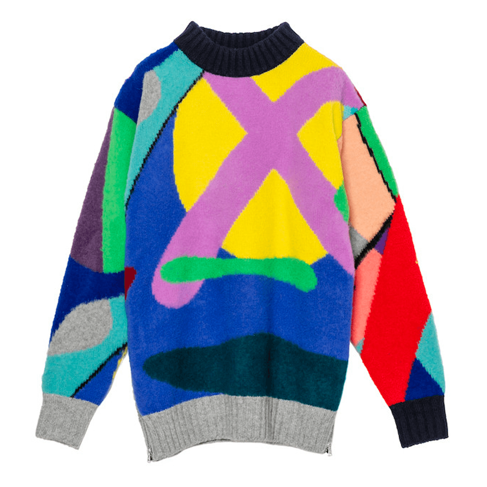Kaws x Sacai Oversized Sweater collab where to buy hypbeast info