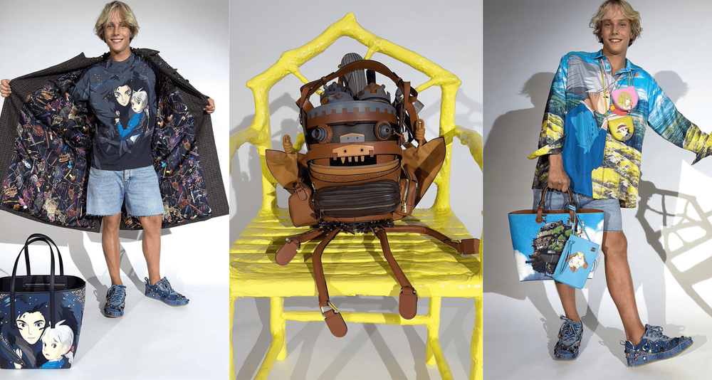 Loewe x howls moving castle studio Ghibli collaboration Loewe x howls moving castle studio Ghibli collaboration