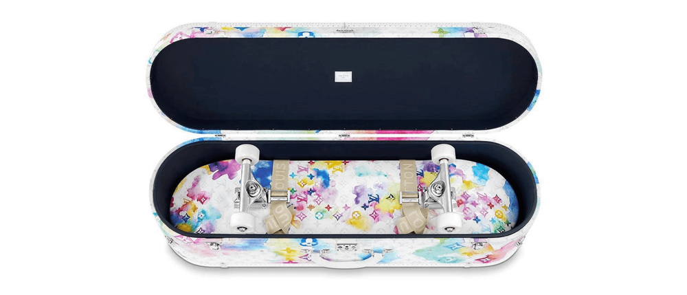 Louis Vuitton Watercolour Skateboard trunk header release date info Louis Vuitton Watercolour Skateboard trunk header release date info