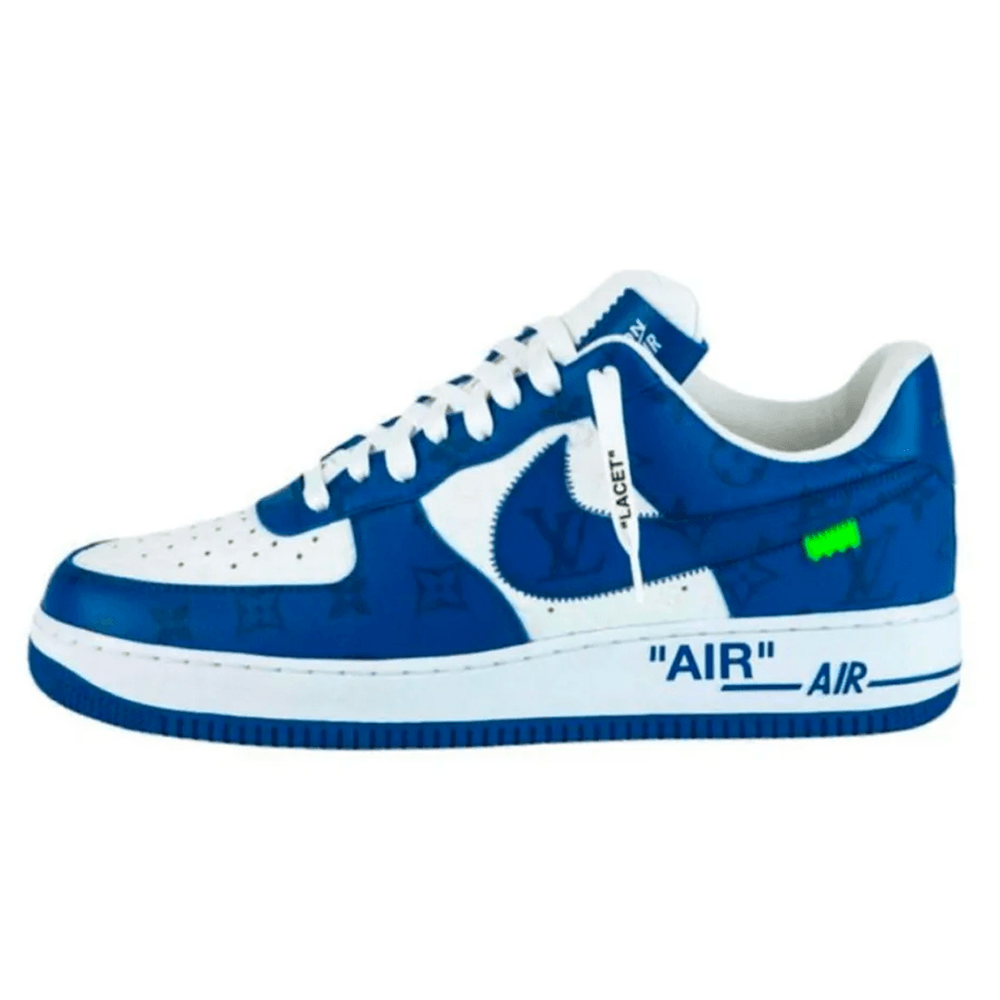 Louis Vuitton x Nike Air Force 1 sneaker news hypebeast kicks streetwear collab brand info blue