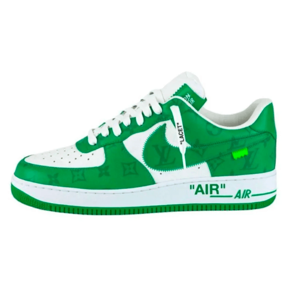 Louis Vuitton x Nike Air Force 1 sneaker news hypebeast kicks streetwear collab brand info green