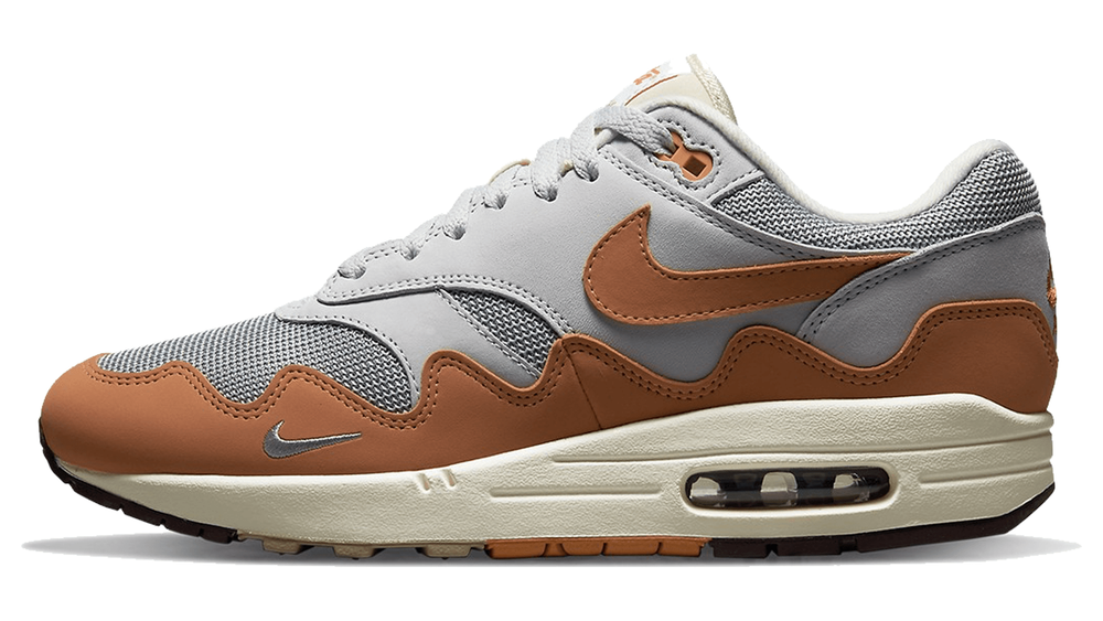 Patt Nike Air Max 1 Wave Monarch pair backs release info product side