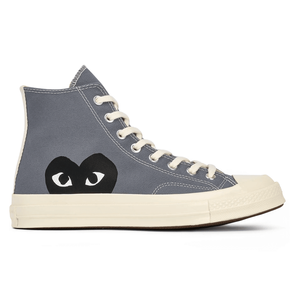 Play Comme des Garçons x Converse Black Heart Chuck Taylor All Star '70 High (Grey) sneaker news hypebeast kicks