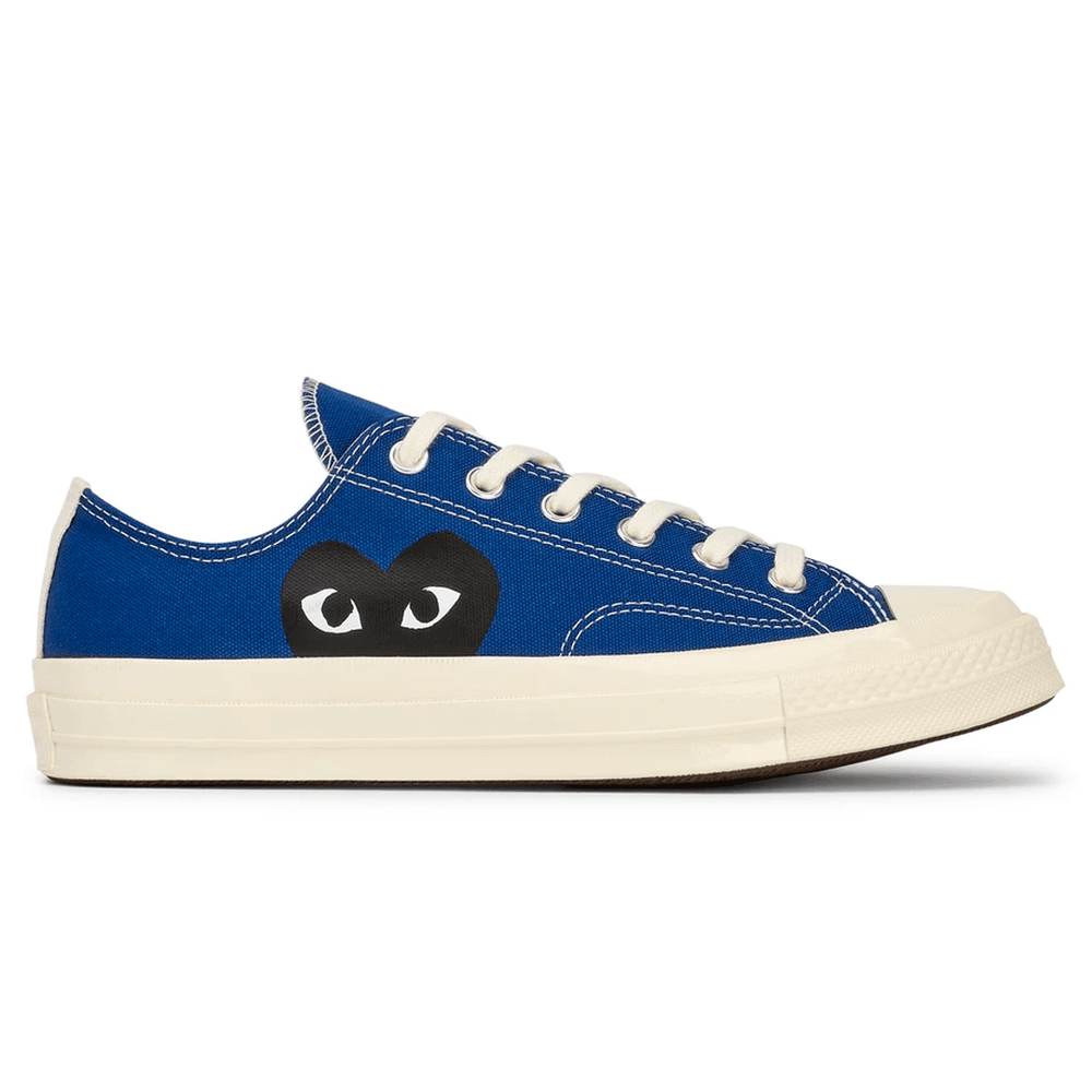 Play Comme des Garçons x Converse Black Heart Chuck Taylor All Star '70 Low (Blue) sneaker news hypebeast info