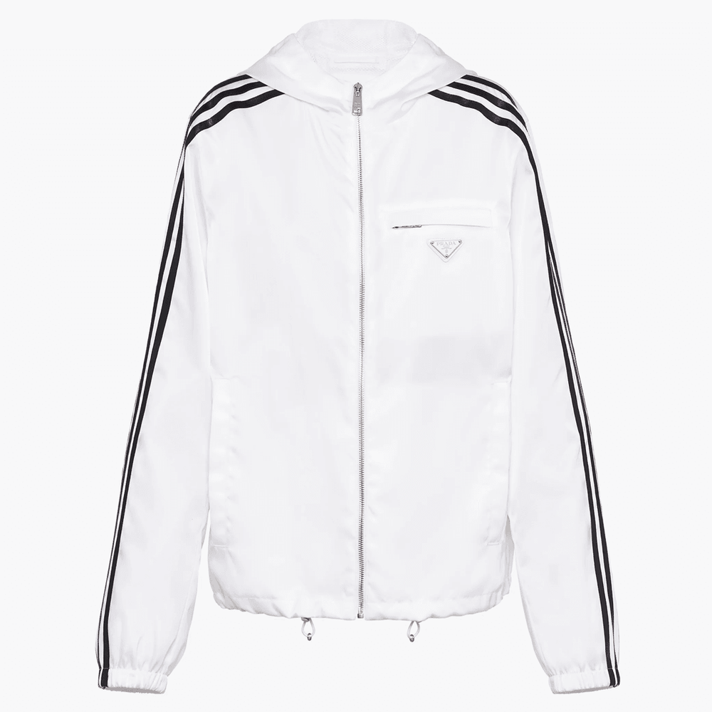 Prada x Adidas Re-Nylon Hooded Track Jacket streetwear style collab news info