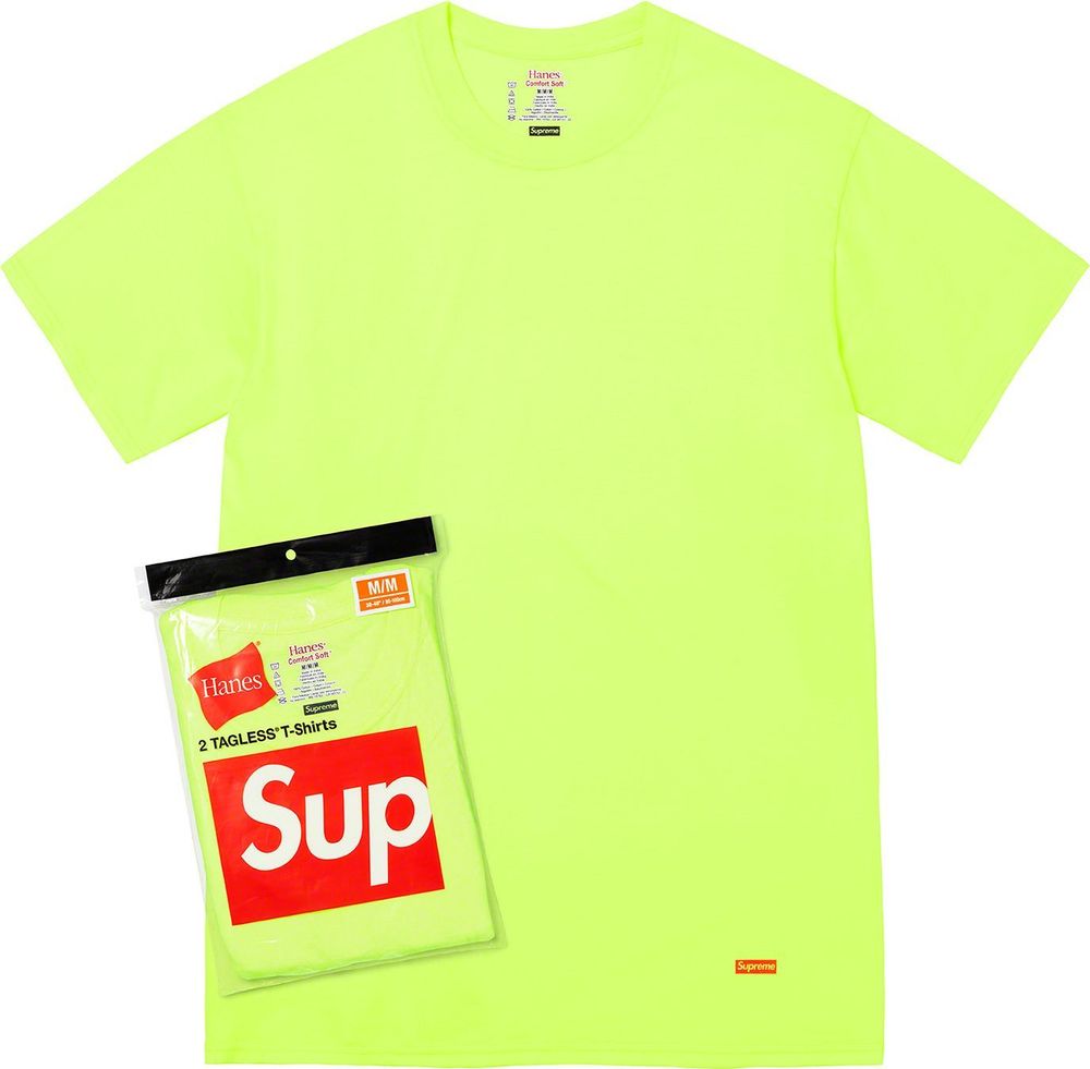 SUPREME x HANES® TAGLESS TEES (2 PACK)