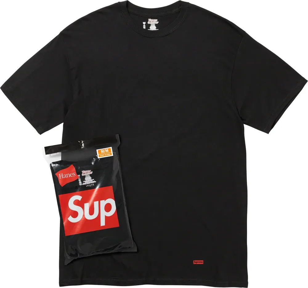 SUPREME x HANES TAGLESS TEES (3 PACK)