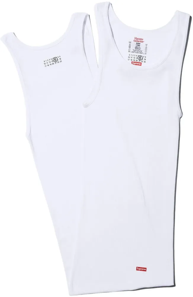 SUPREME x MM6 MAISON MARGIELA HANES TAGLESS TANK TOP (1 PACK)