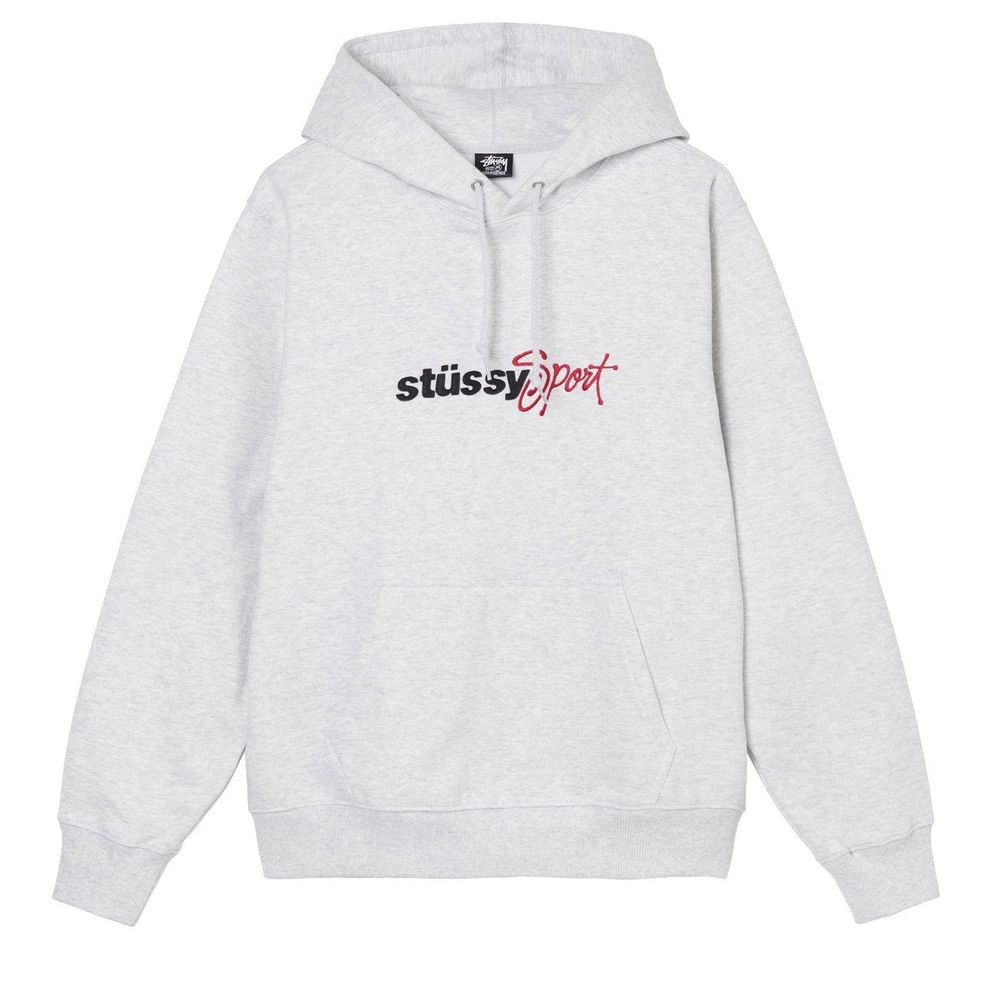 STUSSY embroidery スカジャン Stussy Sport Embroidered Spell Out Zip Up Hoodie Men's Large