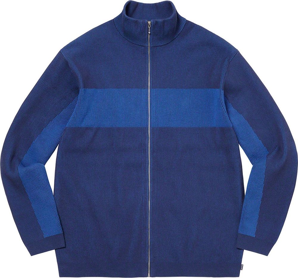 Supreme 2 Tone Ribbed Zip Up Sweater streetwear fashion brand outfit style hypebeast