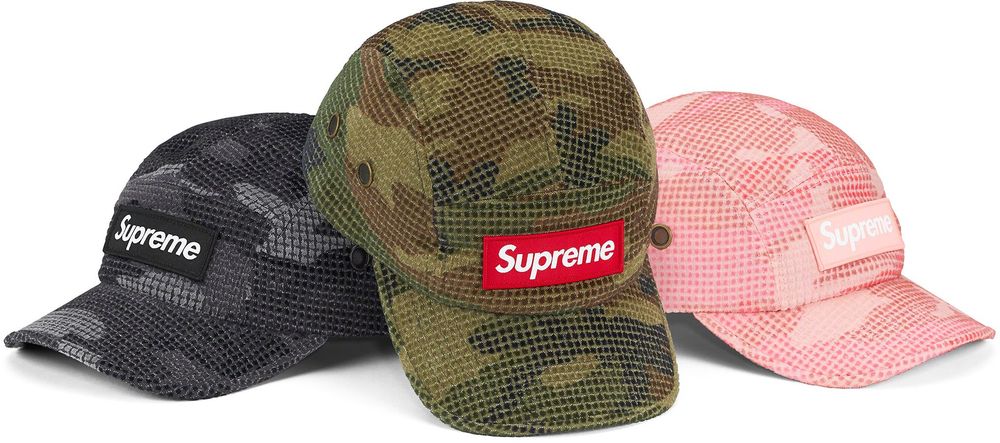 Supreme Camo Grid Velvet Camp Cap streetwear style news fashion brand info