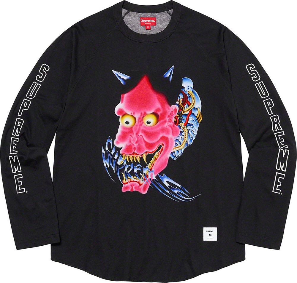 Supreme Demon Raglan LS Top streetwear fashion brand outfit style hypebeast