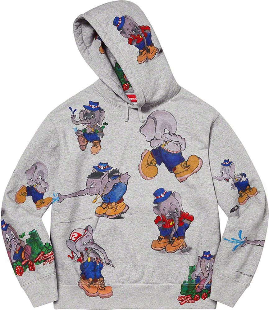 Supreme Elephant Hooded Sweatshirt streetwear style collab news hypebeast brand outfit
