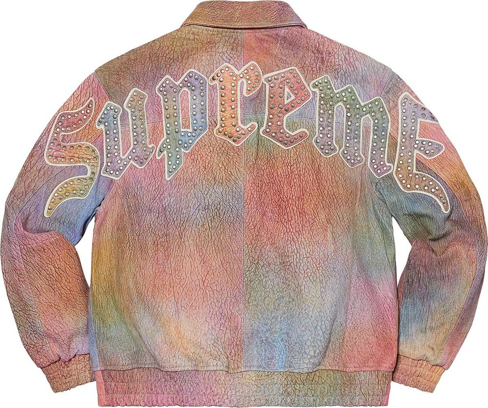 た*様 XL supreme pebbled lether varsity ja Supreme Pebbled Leather Varsity Jacket Black Men's - FW21 - US