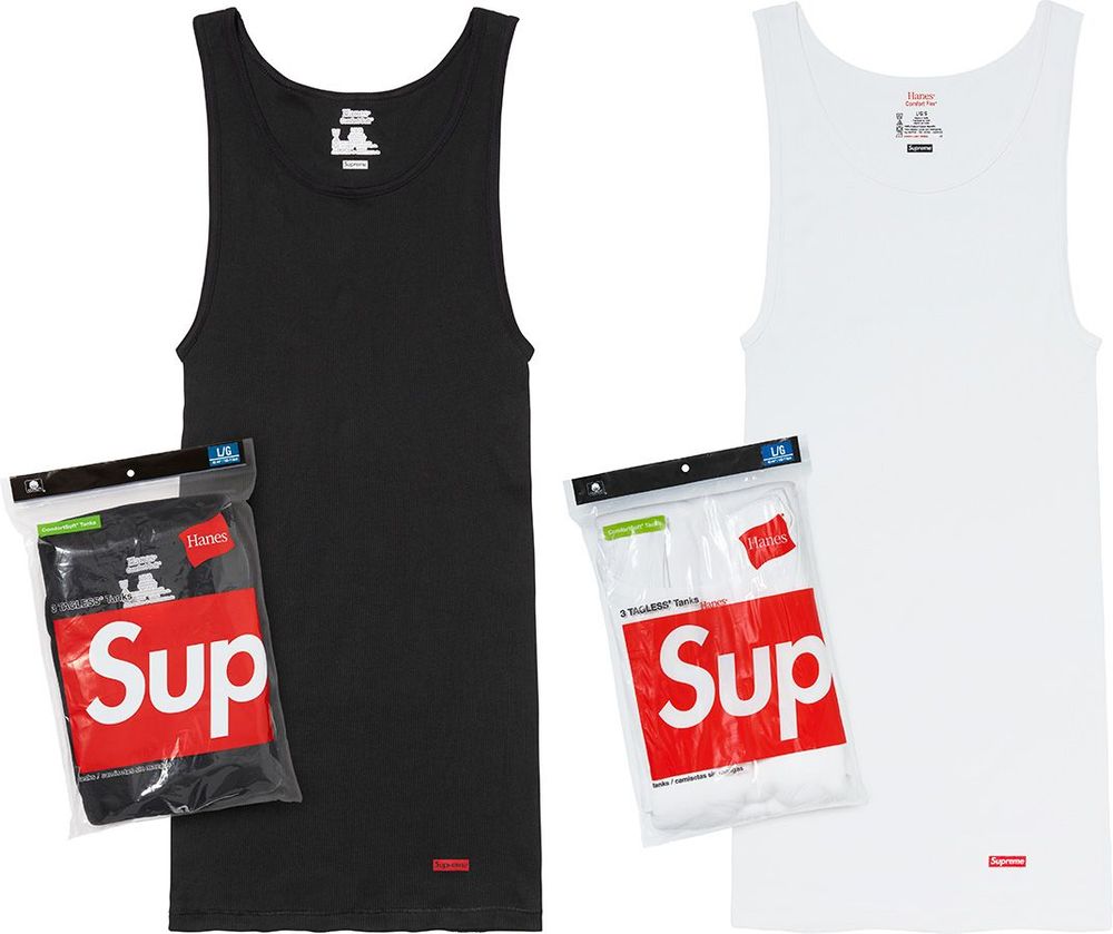 Supreme®:Hanes® Tagless Tank Top (3 Pack) B:W
