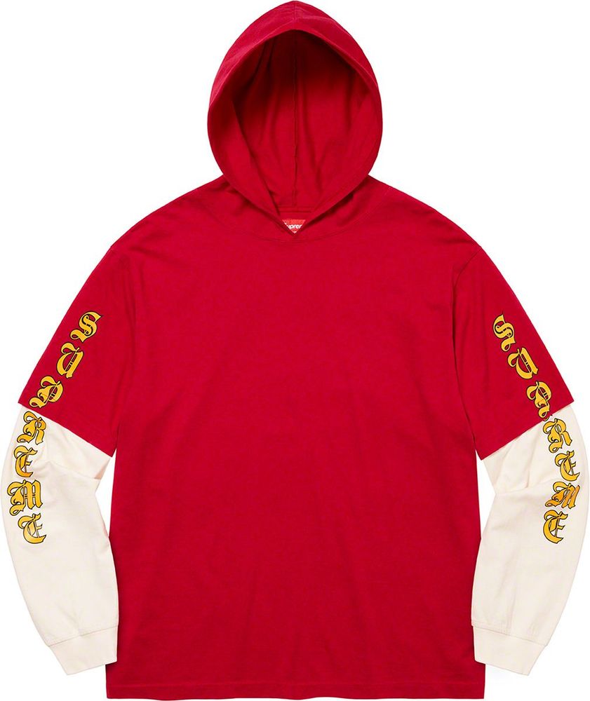 Supreme Layered Hooded LS Top streetwear fashion brand outfit style hypebeast