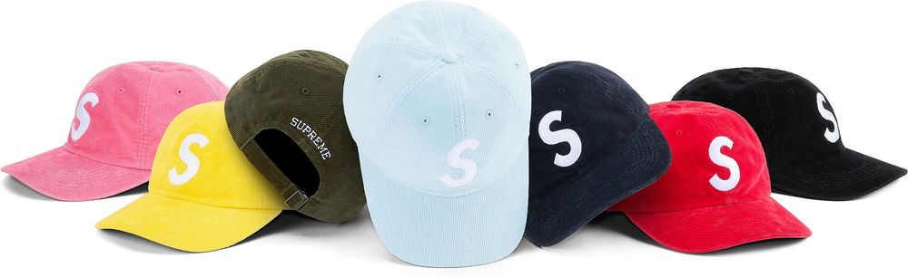 Supreme SS21 Fine Wale Corduroy S Logo 6-Panel