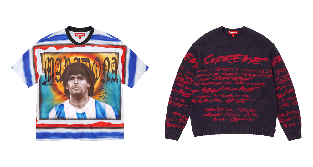トップス Supreme Maradona Soccer Jersey Supreme Maradona Soccer Jersey SS24 – UniqueHype
