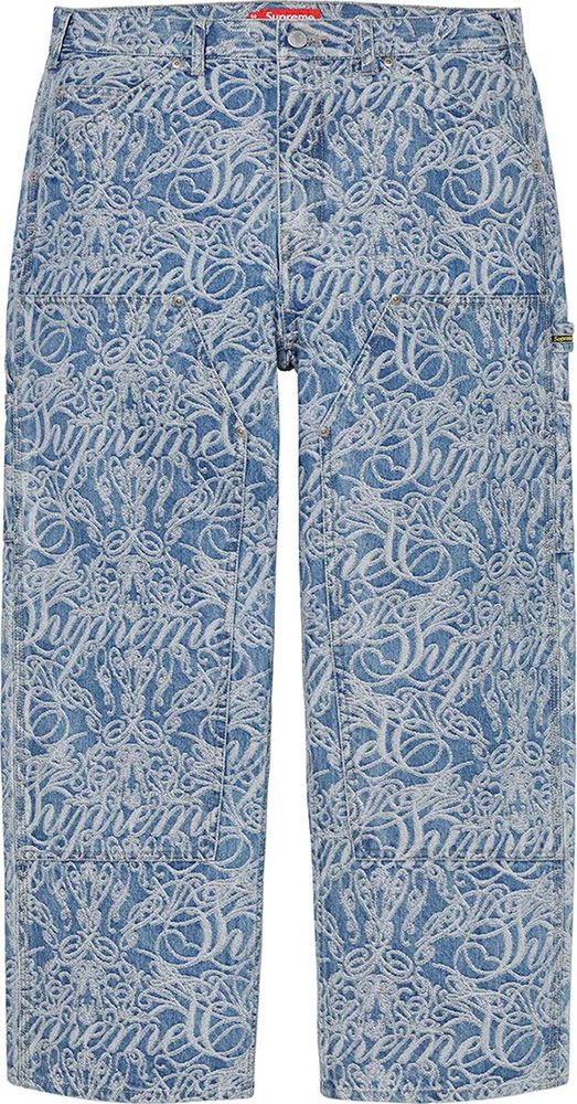 Supreme Script Jacquard Double Knee Painter Pant streetwear style collab news info hypebeast brand