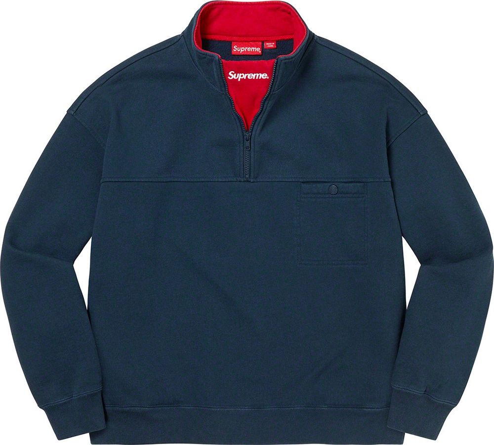 Supreme Washed Half Zip Pullover streetwear style collab news hypebeast brand outfit