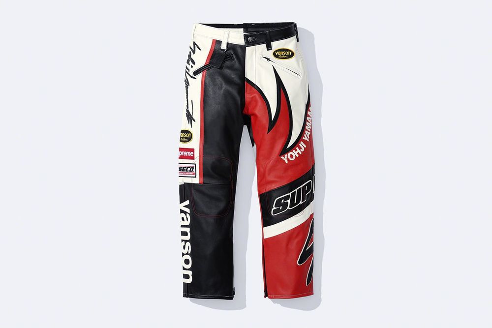 Supreme X Yohji Yamamoto x Vanson Leathers Split Pant streetwear style collab news