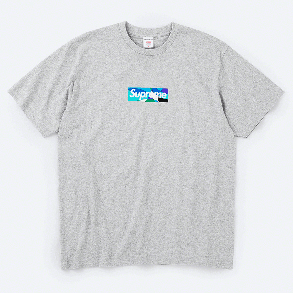 Supreme x Emilio Pucci Box Logo Tee bogo collection hypebeast style tshirt fashion brand resell price