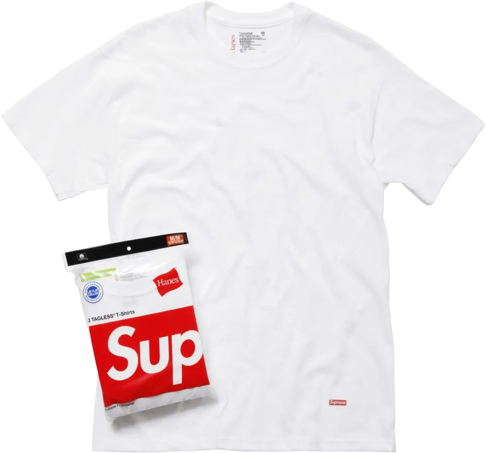 Supreme x Hanes Tagless Tees (3 Pack) FW24
