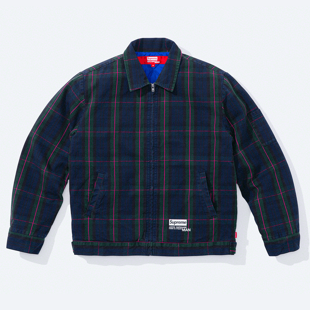 Supreme x JUNYA WATANABE CDG Printed Work Jacket streetwear style collab fashion