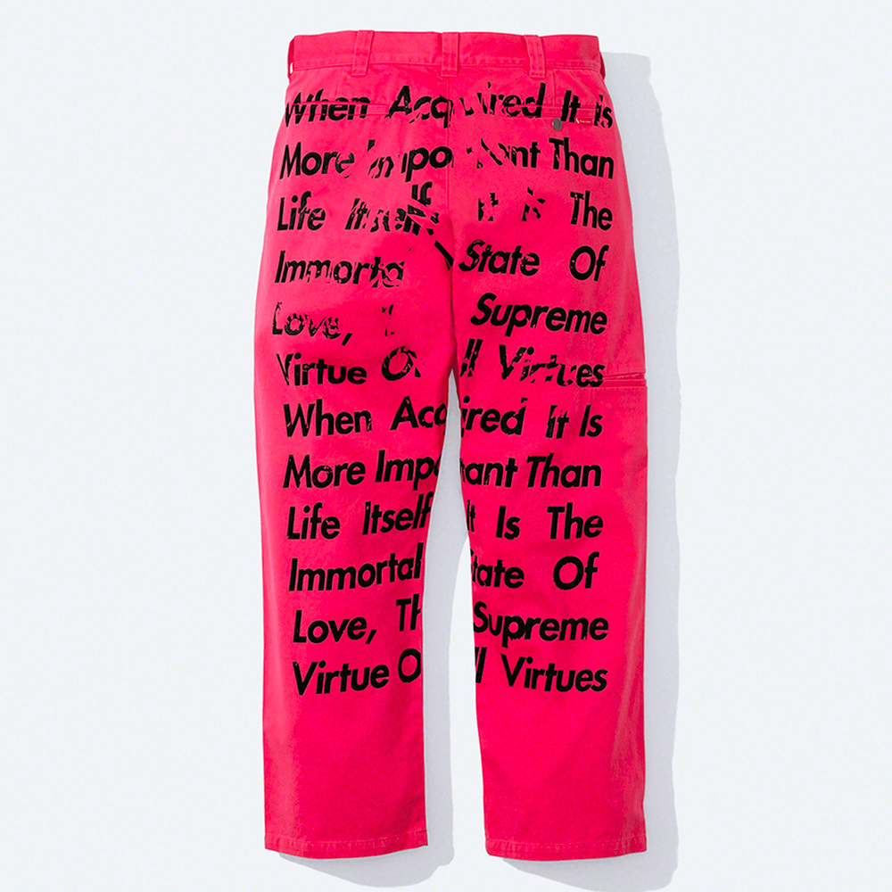 Supreme x JUNYA WATANABE CDG Printed Work pant streetwear style collab news