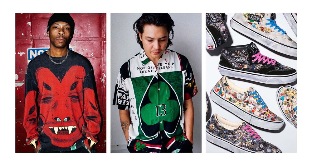 SLN Official - Supreme Hysteric Glamour Snake Double Knee Denim