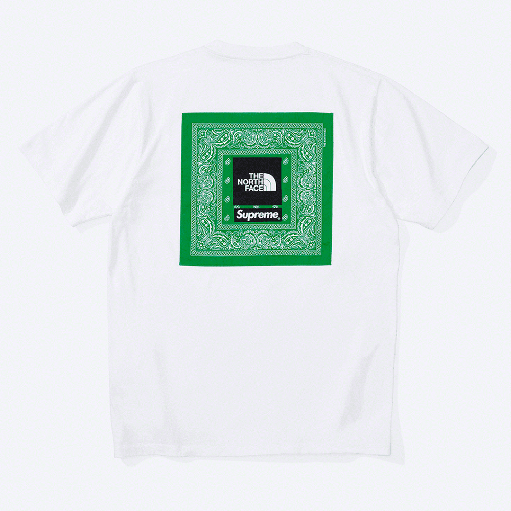 Supreme x The North Face Bandana tee streetwear style collab news info prices