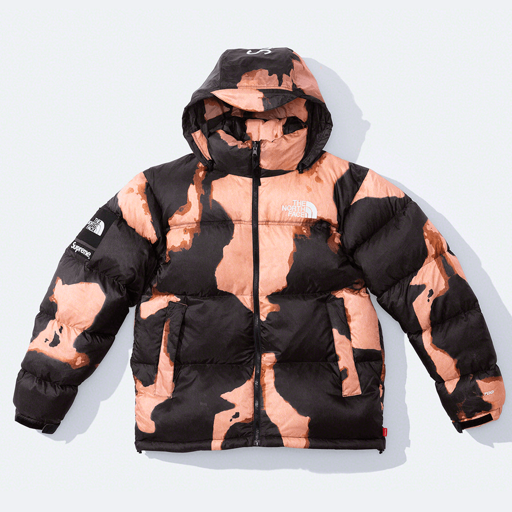Supreme x The North Face Bleached Denim Print Nutpse Jacket streetwear style collab news style