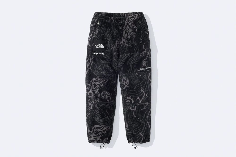 Supreme x The North Face Steep Tech Fleece Pant streetwear style collab news info price hypebeast fashion