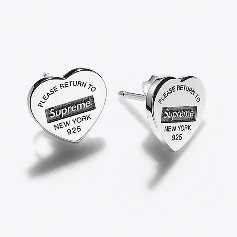 Supreme x Tiffany & Co Return To Earings streetwear brand collab fashion outfit