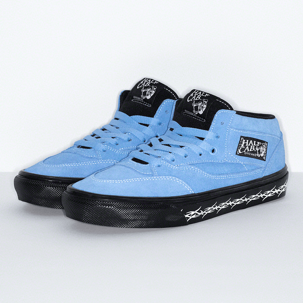 Supreme x Vans Half Cab Blue streetwear brand sneaker news info