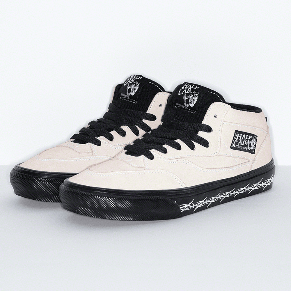 Supreme x Vans Half Cab Cream streetwear sneaker news brand collab
